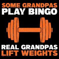 Grandpa Lift Weights Bodybuilding Grandfather Weightlifting Tall T-Shirt