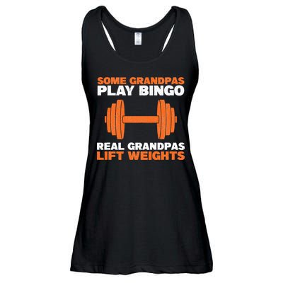 Grandpa Lift Weights Bodybuilding Grandfather Weightlifting Ladies Essential Flowy Tank