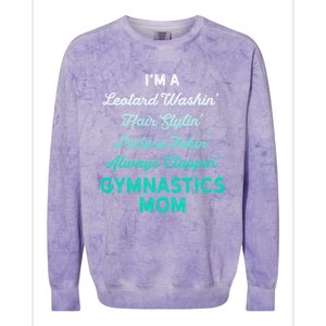 Gymnastics Leotard Washin Mom Teal Gymnast Light Gift Colorblast Crewneck Sweatshirt