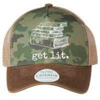 Get Lit With Books Funny Meme Gift For Book Lover, Reading TShirt Legacy Tie Dye Trucker Hat
