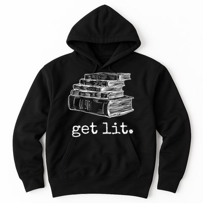 Get Lit With Books Funny Meme Gift For Book Lover, Reading TShirt Hoodie
