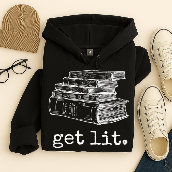 Get Lit With Books Funny Meme Gift For Book Lover, Reading TShirt Hoodie