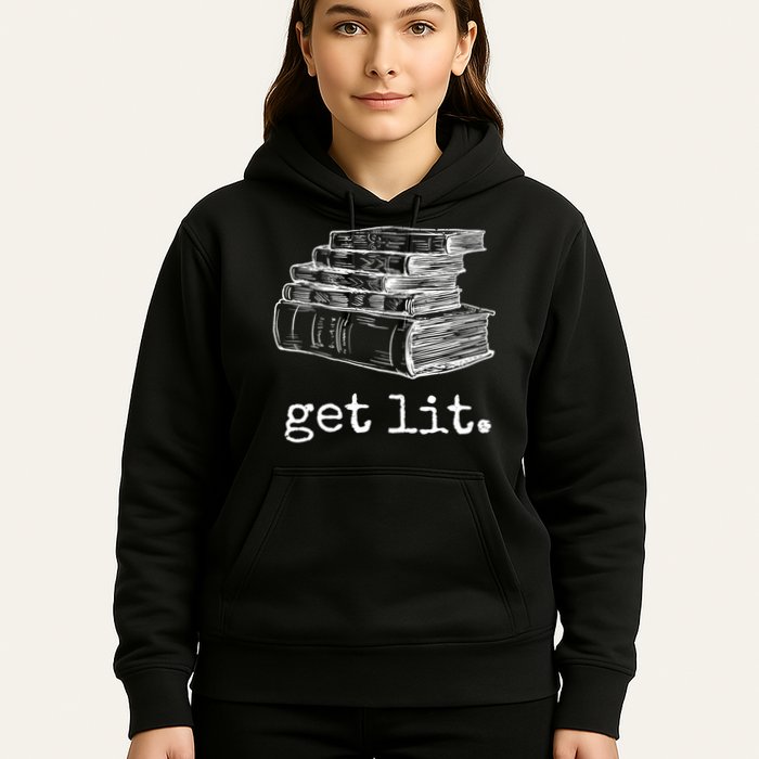 Get Lit With Books Funny Meme Gift For Book Lover, Reading TShirt Hoodie