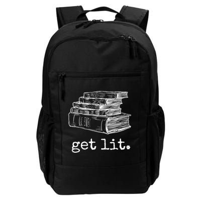 Get Lit With Books Funny Meme Gift For Book Lover, Reading TShirt Backpack