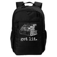 Get Lit With Books Funny Meme Gift For Book Lover, Reading TShirt Daily Commute Backpack