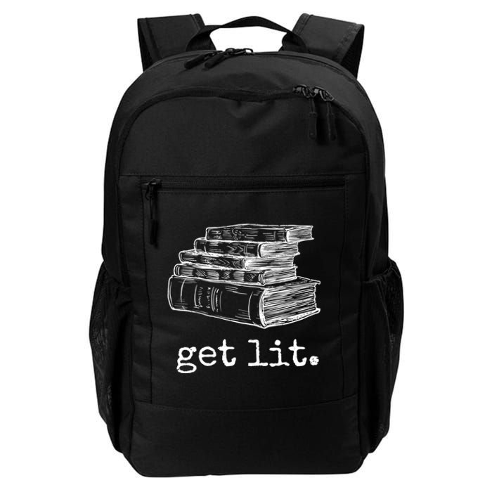 Get Lit With Books Funny Meme Gift For Book Lover, Reading TShirt Daily Commute Backpack