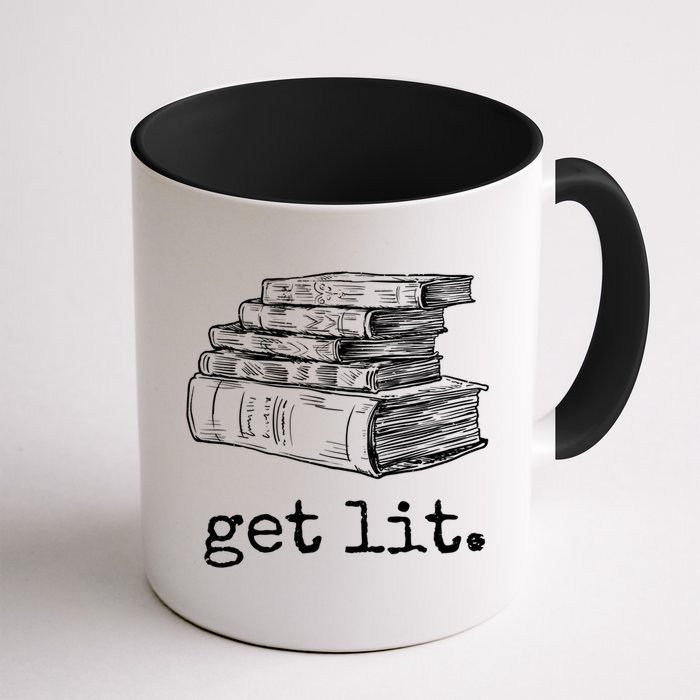 Get Lit With Books Funny Meme Gift For Book Lover, Reading TShirt Mug