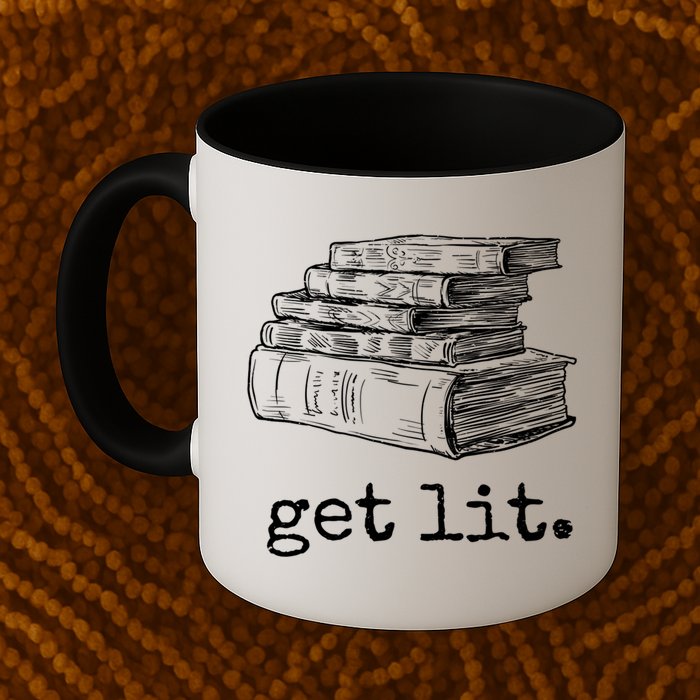Get Lit With Books Funny Meme Gift For Book Lover, Reading TShirt Mug