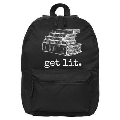 Get Lit With Books Funny Meme Gift For Book Lover, Reading TShirt 16 in Basic Backpack