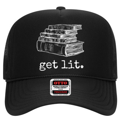 Get Lit With Books Funny Meme Gift For Book Lover, Reading TShirt Trucker Hat