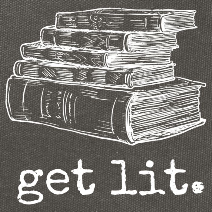 Get Lit With Books Funny Meme Gift For Book Lover, Reading TShirt Cotton Canvas Backpack