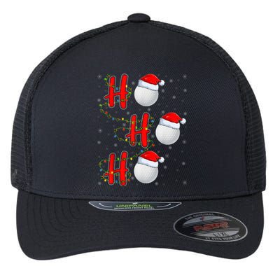 Golf Lighting Xmas Santa Ho Ho Ho Golf Christmas Flexfit Unipanel Trucker Cap