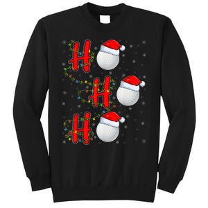 Golf Lighting Xmas Santa Ho Ho Ho Golf Christmas Sweatshirt