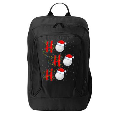 Golf Lighting Xmas Santa Ho Ho Ho Golf Christmas City Backpack