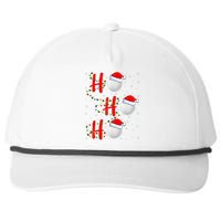 Golf Lighting Xmas Santa Ho Ho Ho Golf Christmas Snapback Five-Panel Rope Hat