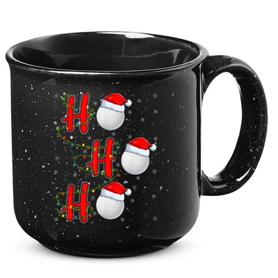 Golf Lighting Xmas Santa Ho Ho Ho Golf Christmas 15oz Campfire Ceramic Mug