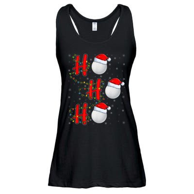 Golf Lighting Xmas Santa Ho Ho Ho Golf Christmas Ladies Essential Flowy Tank