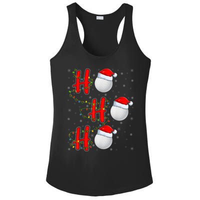 Golf Lighting Xmas Santa Ho Ho Ho Golf Christmas Ladies PosiCharge Competitor Racerback Tank