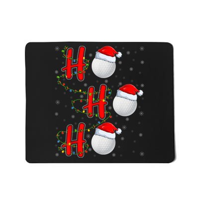 Golf Lighting Xmas Santa Ho Ho Ho Golf Christmas Mousepad