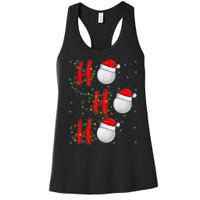 Golf Lighting Xmas Santa Ho Ho Ho Golf Christmas Women's Racerback Tank