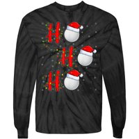 Golf Lighting Xmas Santa Ho Ho Ho Golf Christmas Tie-Dye Long Sleeve Shirt