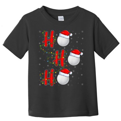 Golf Lighting Xmas Santa Ho Ho Ho Golf Christmas Toddler T-Shirt