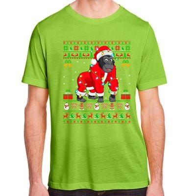 Gorilla Lover Xmas Matching Santa Ugly Gorilla Christmas Gift Adult ChromaSoft Performance T-Shirt