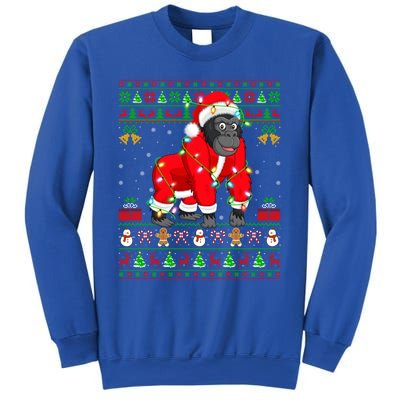 Gorilla Lover Xmas Matching Santa Ugly Gorilla Christmas Gift Sweatshirt