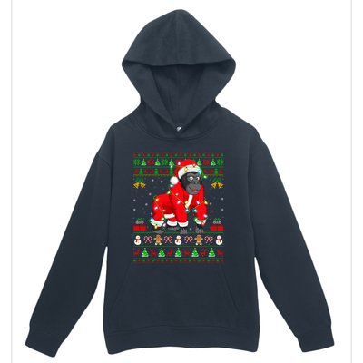 Gorilla Lover Xmas Matching Santa Ugly Gorilla Christmas Gift Urban Pullover Hoodie