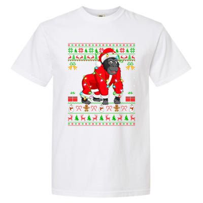 Gorilla Lover Xmas Matching Santa Ugly Gorilla Christmas Gift Garment-Dyed Heavyweight T-Shirt