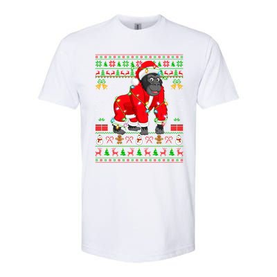 Gorilla Lover Xmas Matching Santa Ugly Gorilla Christmas Gift Softstyle CVC T-Shirt