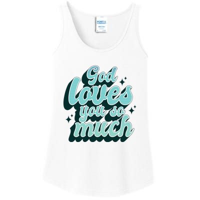 God Loves You So Much Ladies Essential Tank