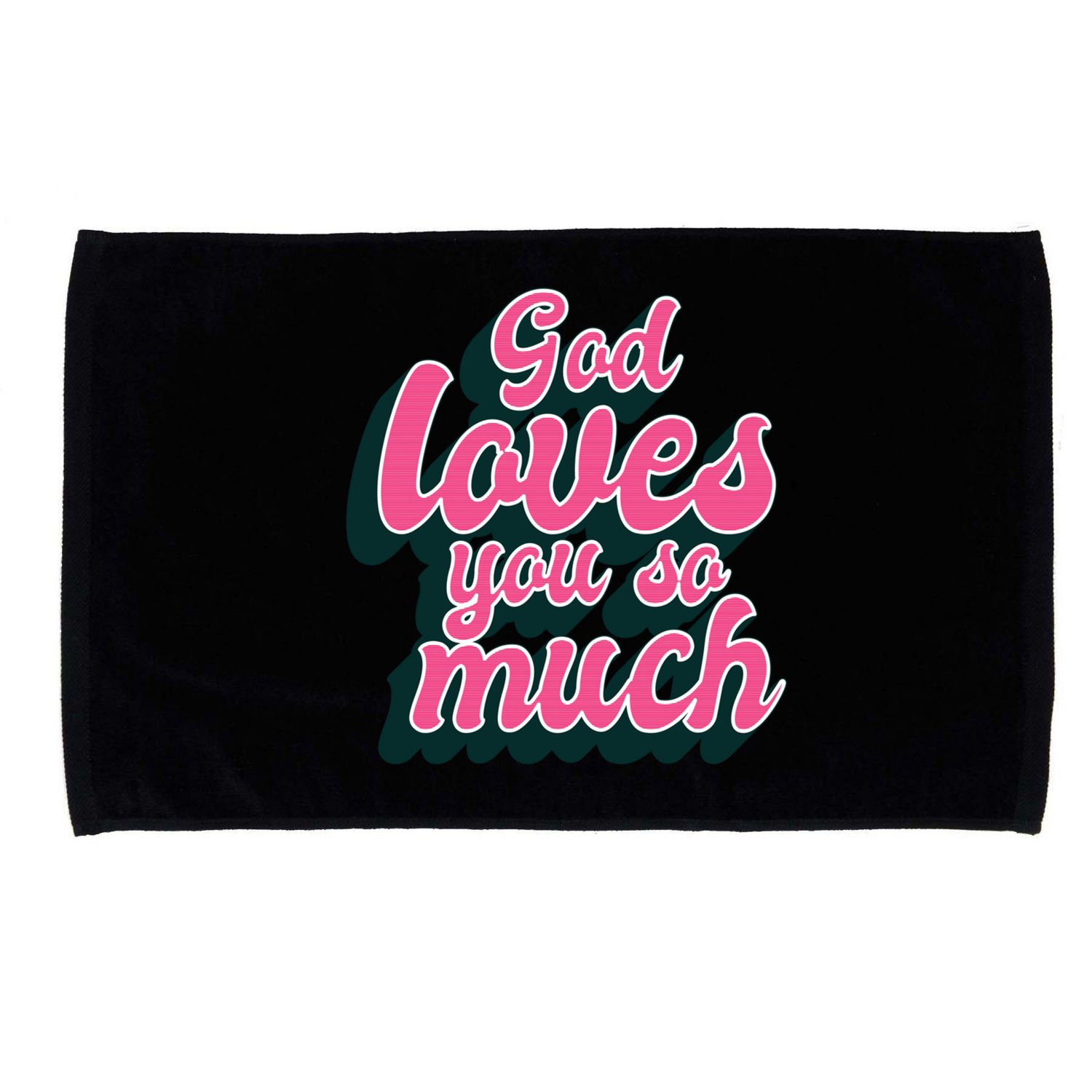 God Loves You So Much Christian Faith Message Jesus Loves U Gift Microfiber Hand Towel