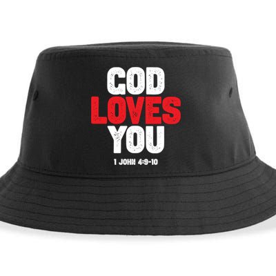 God Loves You Gift Sustainable Bucket Hat