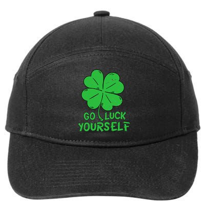 Go Luck Yourself St Patrick's Day Four Leaf Clover Lucky 7-Panel Snapback Hat