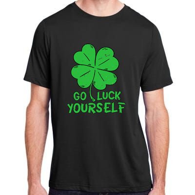 Go Luck Yourself St Patrick's Day Four Leaf Clover Lucky Adult ChromaSoft Performance T-Shirt