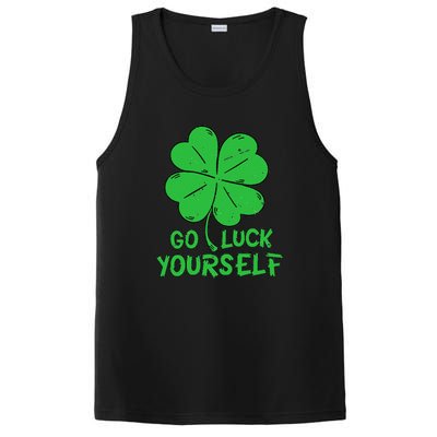 Go Luck Yourself St Patrick's Day Four Leaf Clover Lucky PosiCharge Competitor Tank