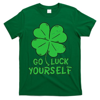 Go Luck Yourself St Patrick's Day Four Leaf Clover Lucky T-Shirt