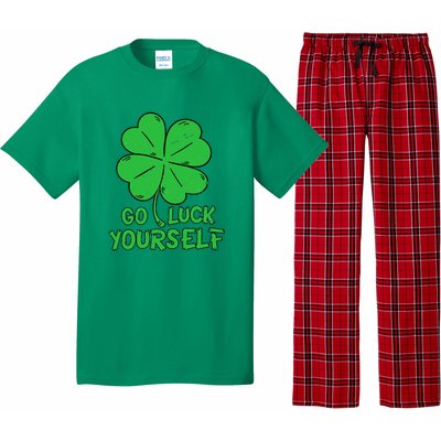 Go Luck Yourself St Patrick's Day Four Leaf Clover Lucky Pajama Set