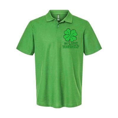 Go Luck Yourself St Patrick's Day Four Leaf Clover Lucky Softstyle Adult Sport Polo