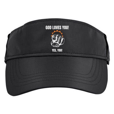 God Loves You Christian Faithful Funny Gift Jesus Religious Halo Gift Adult Drive Performance Visor