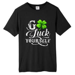 Go Luck Yourself St Patricks Day Lucky Clover Irish Tall Fusion ChromaSoft Performance T-Shirt