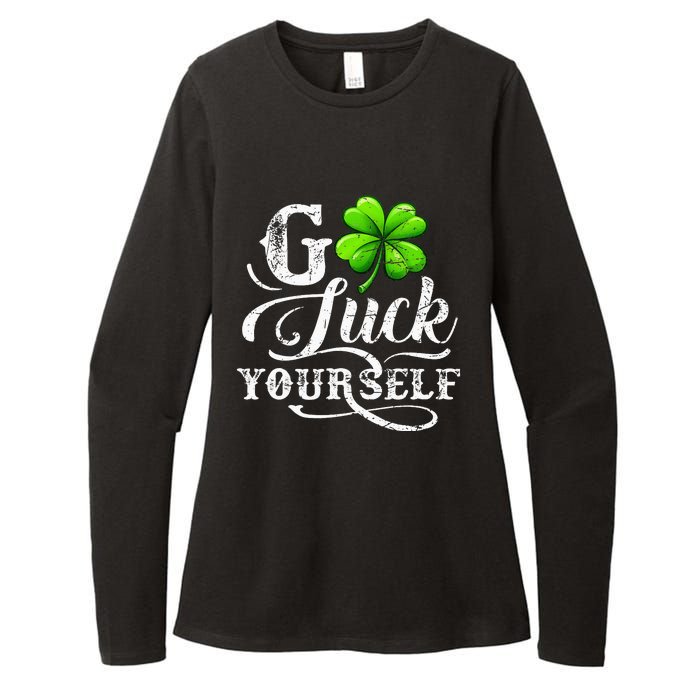 Go Luck Yourself St Patricks Day Lucky Clover Irish Womens CVC Long Sleeve Shirt