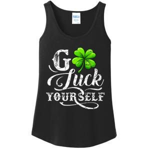 Go Luck Yourself St Patricks Day Lucky Clover Irish Ladies Essential Tank