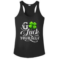 Go Luck Yourself St Patricks Day Lucky Clover Irish Ladies PosiCharge Competitor Racerback Tank