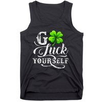 Go Luck Yourself St Patricks Day Lucky Clover Irish Tank Top