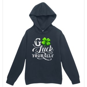 Go Luck Yourself St Patricks Day Lucky Clover Irish Urban Pullover Hoodie