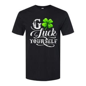 Go Luck Yourself St Patricks Day Lucky Clover Irish Softstyle CVC T-Shirt