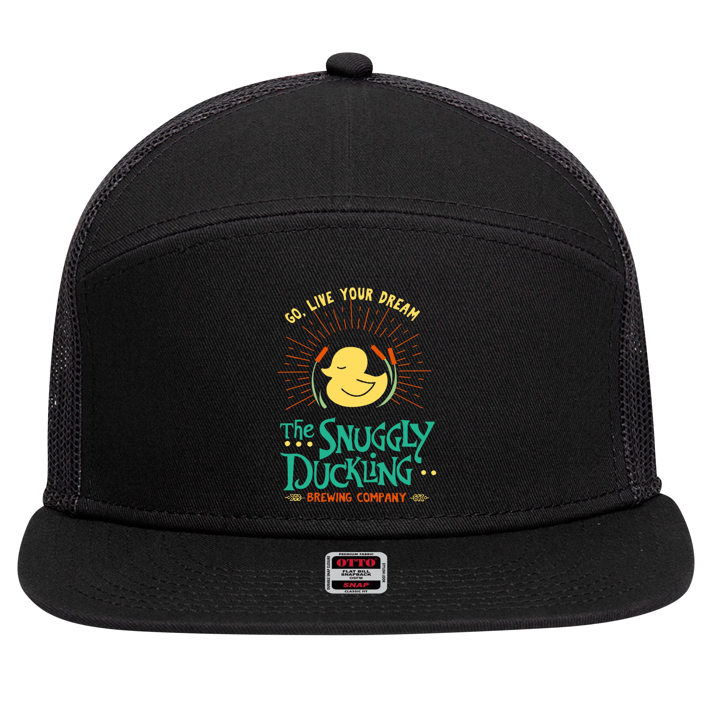 Go Live Your Dream The Snuggly Duckling 7 Panel Mesh Trucker Snapback Hat