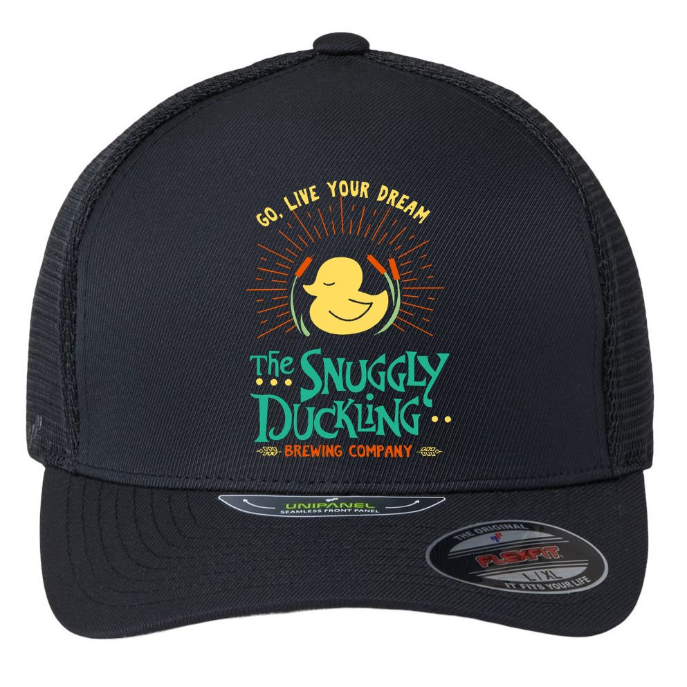Go Live Your Dream The Snuggly Duckling Flexfit Unipanel Trucker Cap